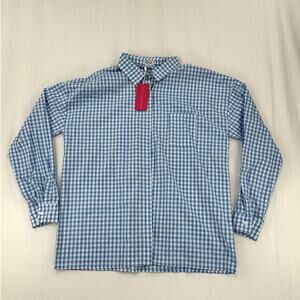 Blue & White Beginning Boutique Button Up Shirt